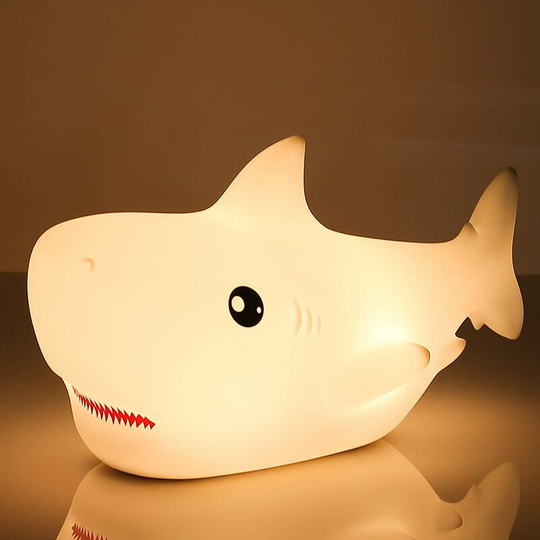 Aougo - Cute Night Light - Shark Night Light Animal Lamp 7 Colors Changing Cute Lamp Night Lights for Kids Cute Light with usb Rechargeable for