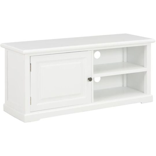 TV Cabinet White 90x30x40 cm Wood - White