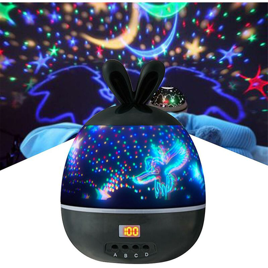 Joorrt - Star Projector Night Light For Kids, Baby Projection Lampblack