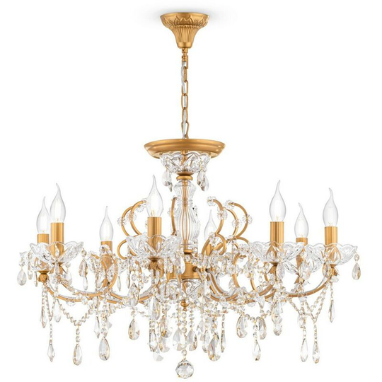 Maytoni Lighting - Sevilla Chandelier Gold & Crystal, 8 Light, E14
