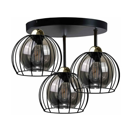 Keter Solo Semi Flush Light Black, 60cm, 3x E27
