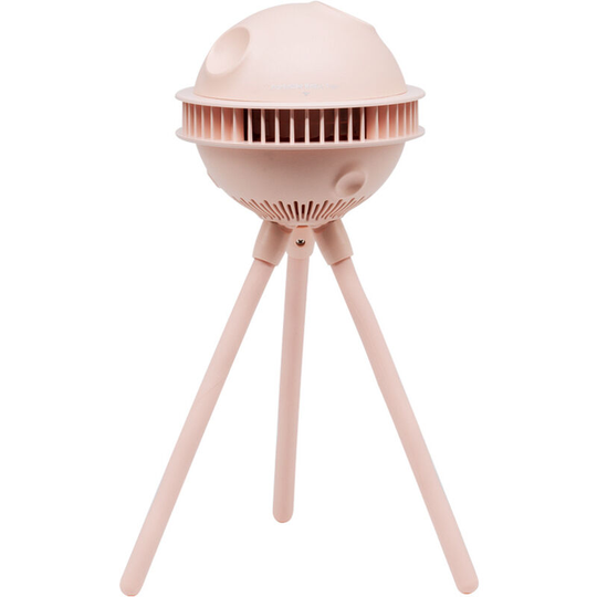 Litzee - Quiet Multi-Purpose Fan, Clip-on Fan, Battery-Powered Fan with Flexible Tripod, 360° Rotating usb Fan for Stroller, Car Seat, Tent Pink