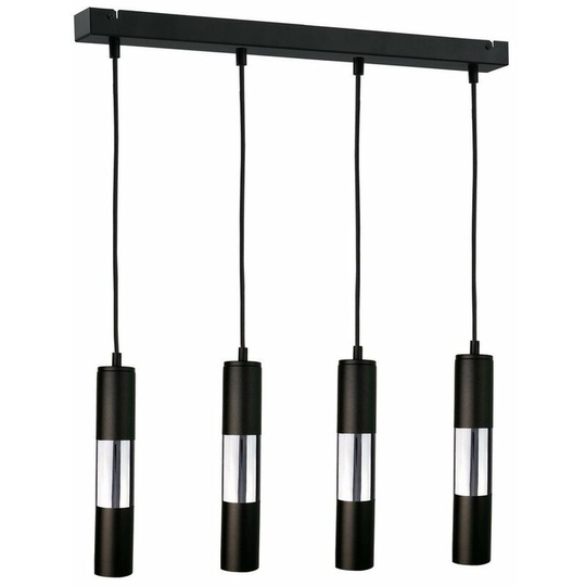 Keter Magnum Bar Pendant Ceiling Light Black, Silver, 60cm, 4x GU10