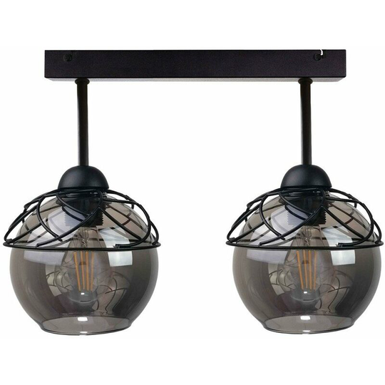Keter Mera Semi Flush Light Black, 50cm, 2x E27
