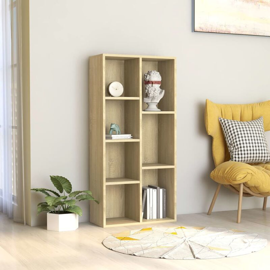 Asupermall - Book Cabinet Sonoma Oak 50x25x106 cm Chipboard