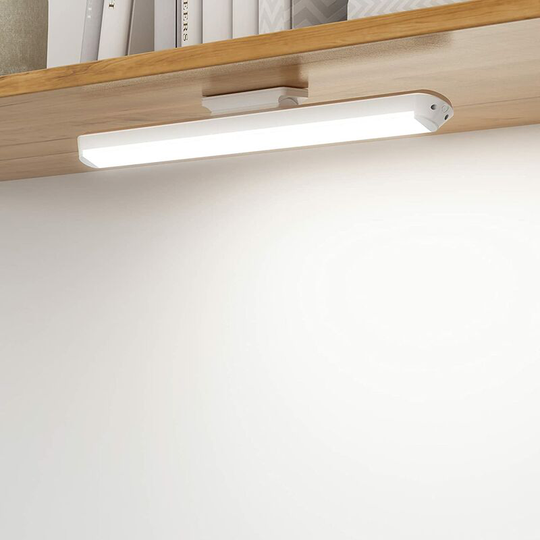 Aougo - Dimmable led Cupboard Light 34cm, Touch and Rechargeable Wall Sconce, Adjustable Led Strip Light Under Kitchen Cabinet Wireless 3 Lighting
