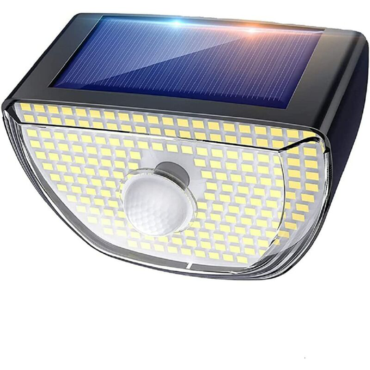 Aougo - Outdoor Solar Light, 200 led Outdoor Flood Light IP65 Motion Sensor, Spot Light, Outdoor Lighting with Sensor, Wall Light for Garden Pool 1