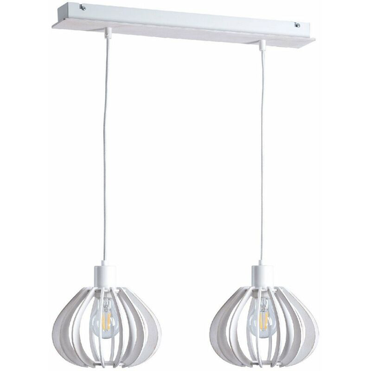 Keter Nicoleta Bar Pendant Ceiling Light White, 52cm, 2x E27