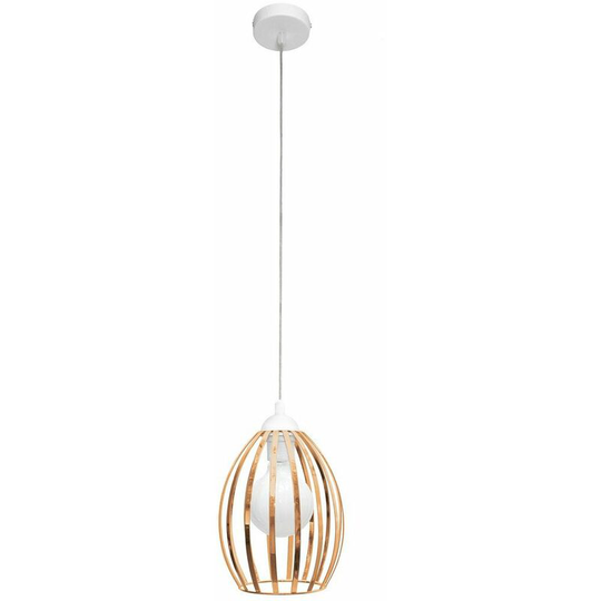 Helam Dali Wire Frame Pendant Ceiling Light Copper, White 18cm
