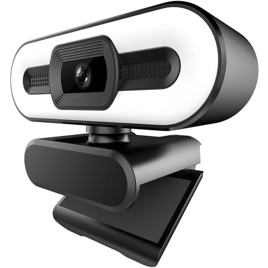 1080P Webcam Full hd Web Camera Built in Adjustable Ring Light Fixed Focus Optical Lens Microphone usb Computer Camera Plug and Play for pc Desktop