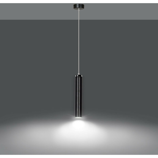 Emibig Luna Black Slim Pendant Ceiling Light 1x GU10
