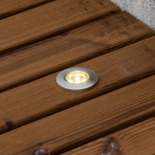 Konstsmide Lighting - Konstsmide Mini led Outdoor 12V System Stainless Steel Recessed Ground Light Ip44 Set Of 6, IP44