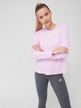 adidas Yoga Studio Long Sleeve Top - Lilac, Lilac, Size Xs, Women