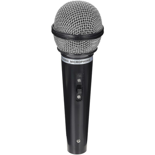 Thsinde - 1pc Simulated Microphone Plastic Simulated Mic Fake Mic Plaything (black)