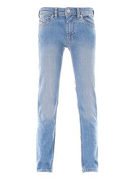 Diesel Boys Thommer Slim Fit Stretch Jean - Light Blue, Light Blue, Size Age: 8 Years