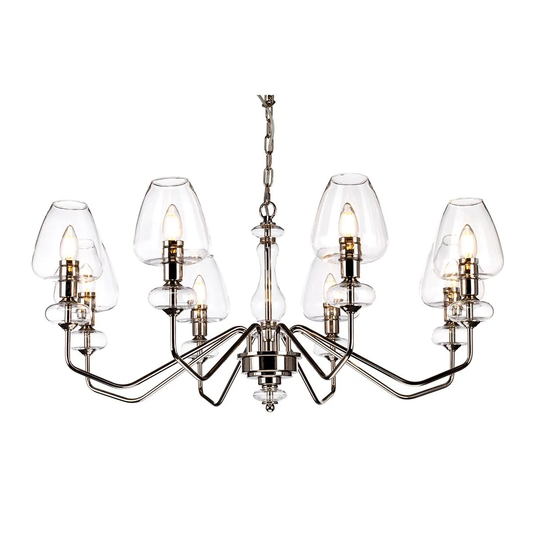 Elstead Lighting Armand 8 Light Chandelier Polished Nickel