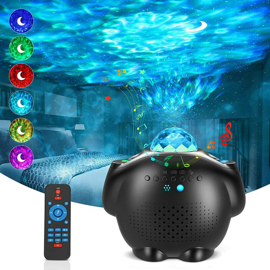 Kids Night Light 4 in 1 Star Sky Projector with Bluetooth Speaker Remote Control Timer,LED Galaxy Projector Adjustable Brightness Timer Gift Idea for
