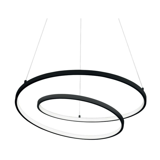 Ideal Lux LED Decorative Swirl Integrated Pendant Light Black, 3000K