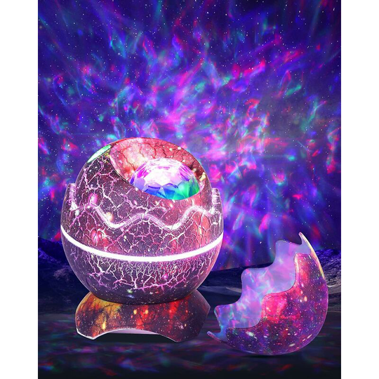 Galaxy Projector, Dinosaur Egg Star Projector Night Light with Remote, Bluetooth Speaker and White Noise Star Nebula Light Projector for k