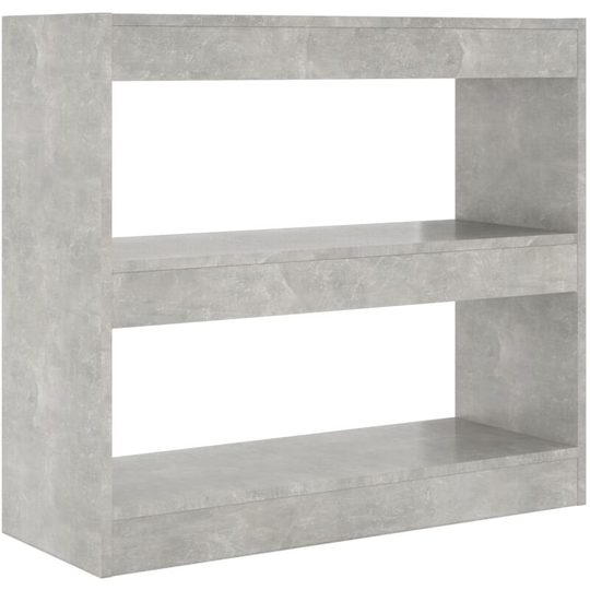 Book Cabinet/Room Divider Concrete Grey 80x30x72 cm Vidaxl Grey