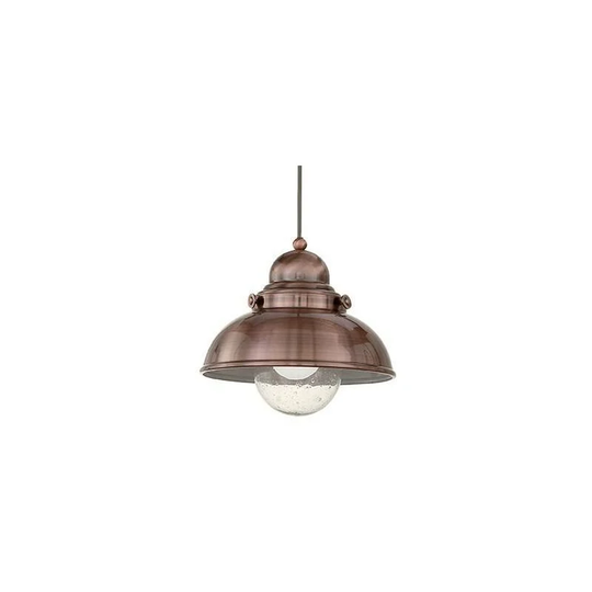 Ideal Lux Sailor - 1 Light Large Dome Ceiling Pendant Copper, E27