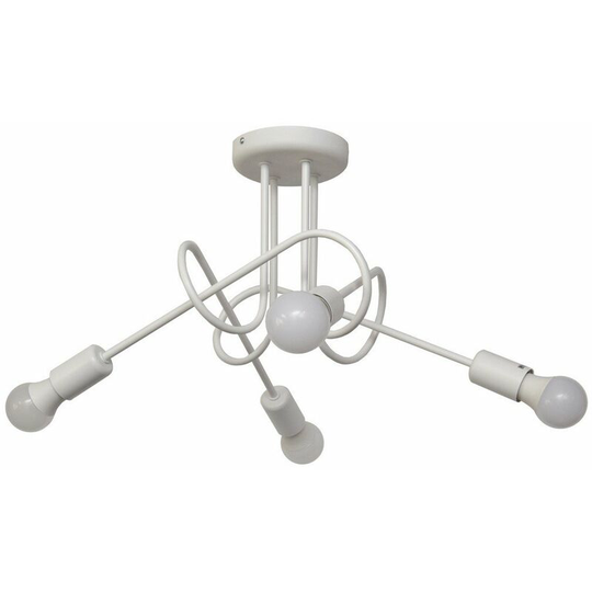 Helam Oxford Multi Arm Semi Flush Ceiling Light White 44cm