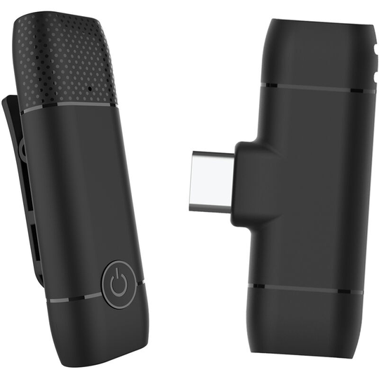 Asupermall - Mini Wireless Lavalier 2.4G Microphone 360¡ã Omnidirectional Lapel Mic Noise Reduction Compatible with Type-C Android Smartphone Tablet