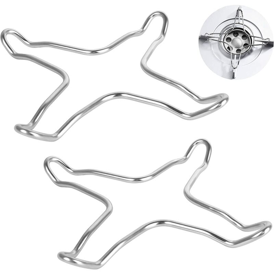 Set of 2 Stainless Steel Gas Pressure Reducer for Gas Stove, Tripod, Wok, Gas Stove, Gas Stove, Tripod, Coffee Pot Holder