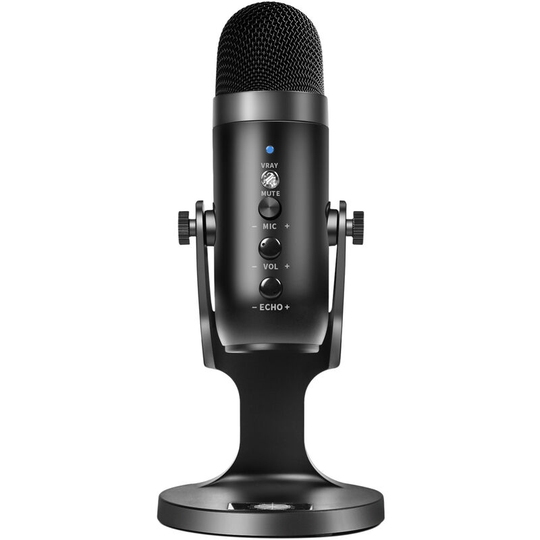Asupermall - usb Condenser Microphone for Computer with Noise Cancelling/Mute Button usb Desktop Mic with Stand pc Microphone Mic Stand to Gaming