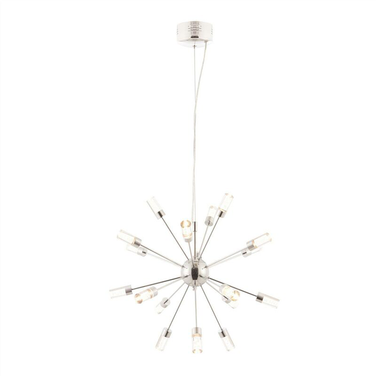 Endon Glacier - led 18 Light Spherical Pendant Chrome, Acrylic With Bubbles