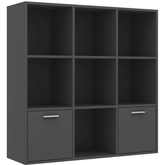 Book Cabinet Grey 98x30x98 cm Engineered Wood Vidaxl Grey