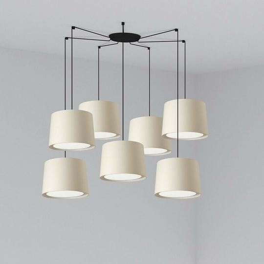 Faro Lighting - Faro conga - Triple Cylindrical Cluster Drop Light White, E27