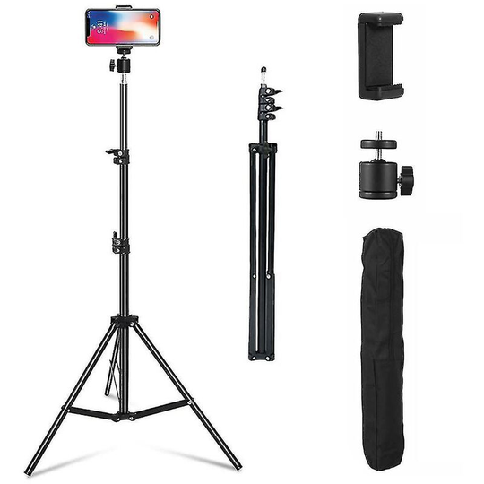 Joorrt - 1.6m Adjustable Tripod Mount Ph & Holder with carry bag