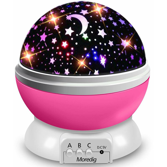 Gdrhvfd - Starry Sky Projector with Night Light, Kids Light 360 ° Rotation led Star Lamp Starry Sky Projector with 8 Colorful Projection Lights,