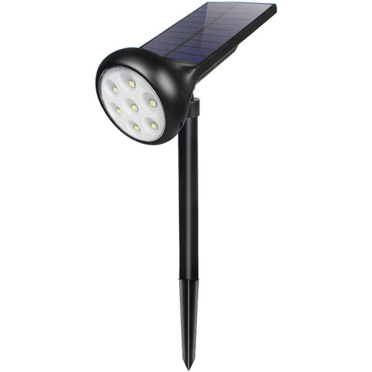Aougo - Generic Solar Solar Court Landscape for Lawn Outdoor Lighting Lights Garden Solar Camping Light Live Battery (Black, One Size)