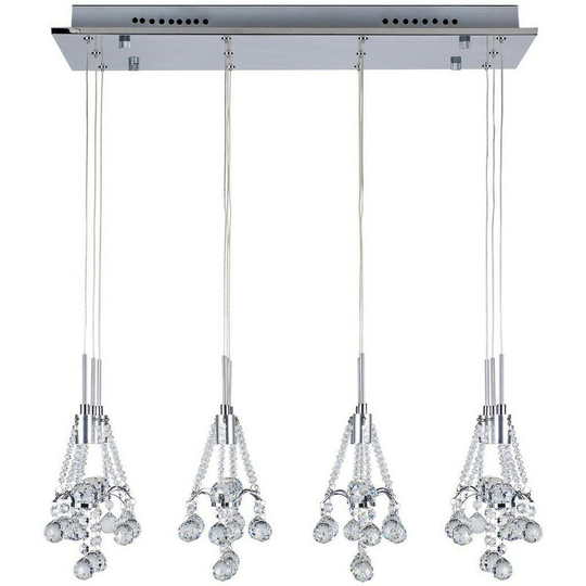 Linea Verdace Ruby Straight Bar Pendant Ceiling Light Chrome