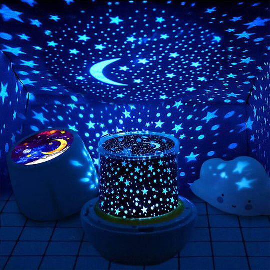 Star Projector Night Light, Music and Light Lamp 360° Rotation, usb Powered, 5 Projection Movies 3 Brightness Settings, Ideal for Children's Room
