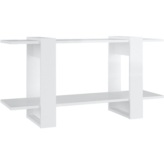 Book Cabinet High Gloss White 100x30x51 cm Engineered Wood Vidaxl White