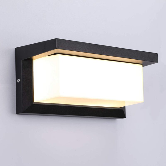 Led Wall Light 12W Waterproof IP65 Anthracite Aluminum Lighting Decoration Light for Yard Garden Patio Close Wall Aisle Corridor Warm White