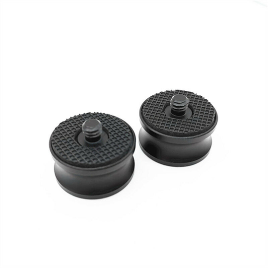A pair of Tripod Screw Adapters, 3 / 8-16 Female 1/4-20 Male (2) Female Adapter Screw 3/8 to 1/4 Black Male Adapter-