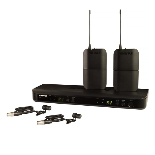 Shure BLX188E/W85-T11 Dual Wireless Lavalier System with 2 x WL185