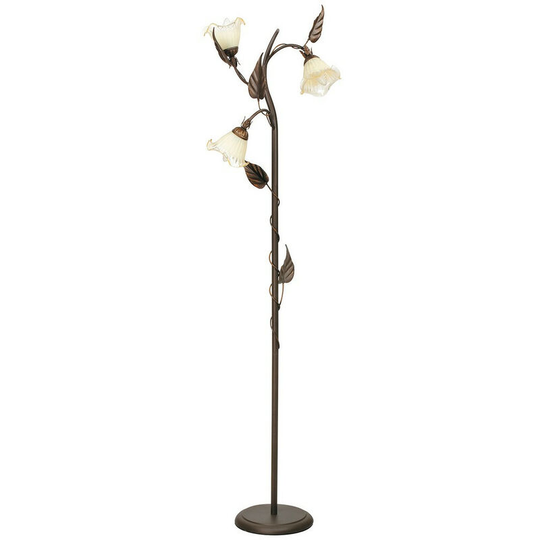 Fan Europe autunno 3 Light Multi Arm Floor Lamp Brown 48x172cm