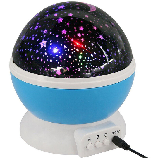 Osqi - Children's Night Light, Projector Lamp 360° Romantic Rotation, Star Baby Night Light, Bedside Lamps Mood Lamps (4 led 8 Lighting Modes 2