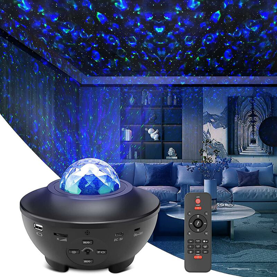 Joorrt - Star Light Projector, Galaxy Light Projector with Ocean Wave, Music Bluetooth Speaker, Remote Control, Adjustable Brightness, Night Light