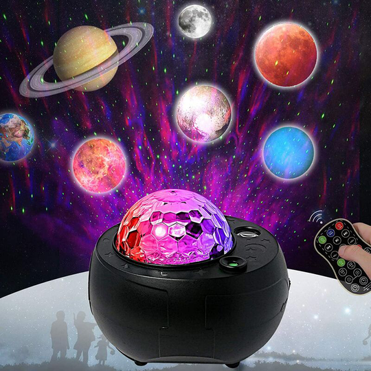 Thsinde - Galaxy Light Music Projector Multiple Planet Lights Nebula Star Projector for Living Room Ceiling, Night Light Ambiance Bedroom,