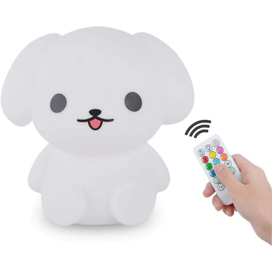 Aougo - Kids Night Light, Tianhaixing Rechargeable Baby led Night Light with Soft Silicone Cute Animal Shape & rgb Multicolor Design Compatible