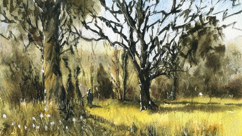 A Walk in The Forest - Watercolor Landscapes