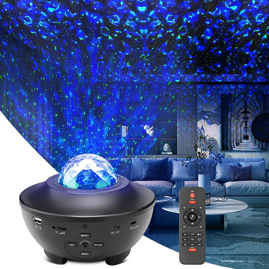 Joorrt - Star Projector Bedroom Lights with Ocean Wave Bluetooth Speaker Remote Control Night Light Projector for Room Decor Birthday Gifts for Women