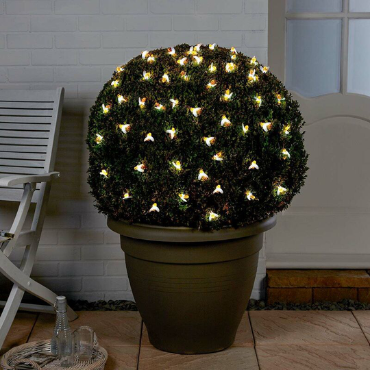 5m Solar Power White Bumble Bee led Fairy String Lights | Garden Outdoor - White