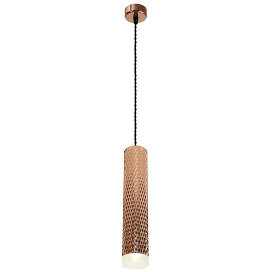 Luminosa Lighting - 1 Light 30cm Ceiling Pendant Light GU10, Rose Gold, Acrylic Ring